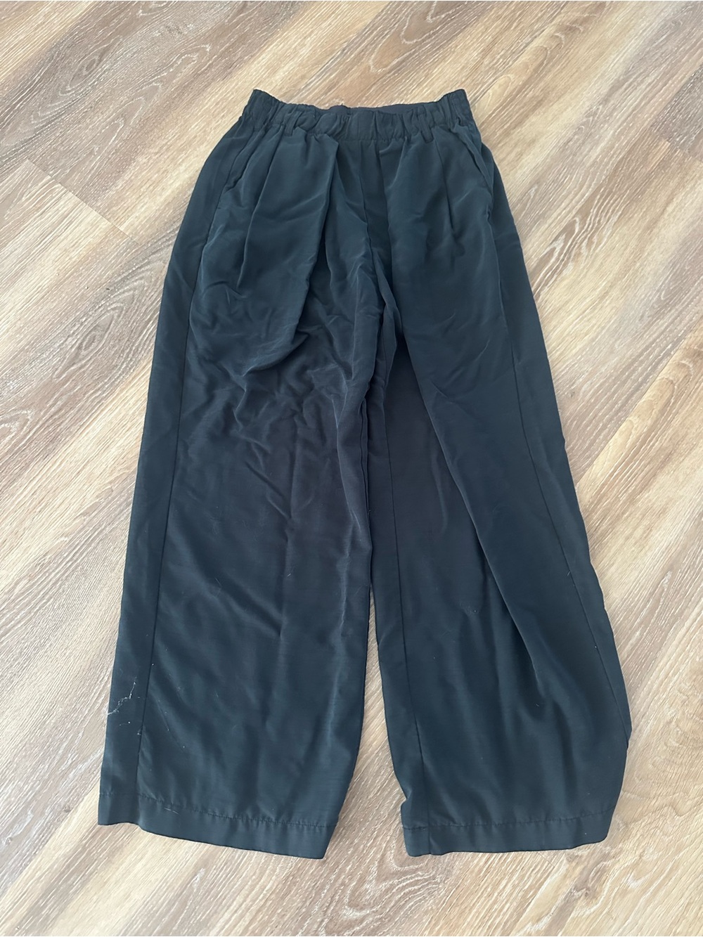 Free People Black Wide-Leg trouser - Elastic Waist